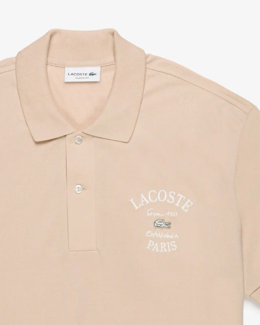 Camisa Polo Petit Piqué Bordada com Corte Clássico Lacoste