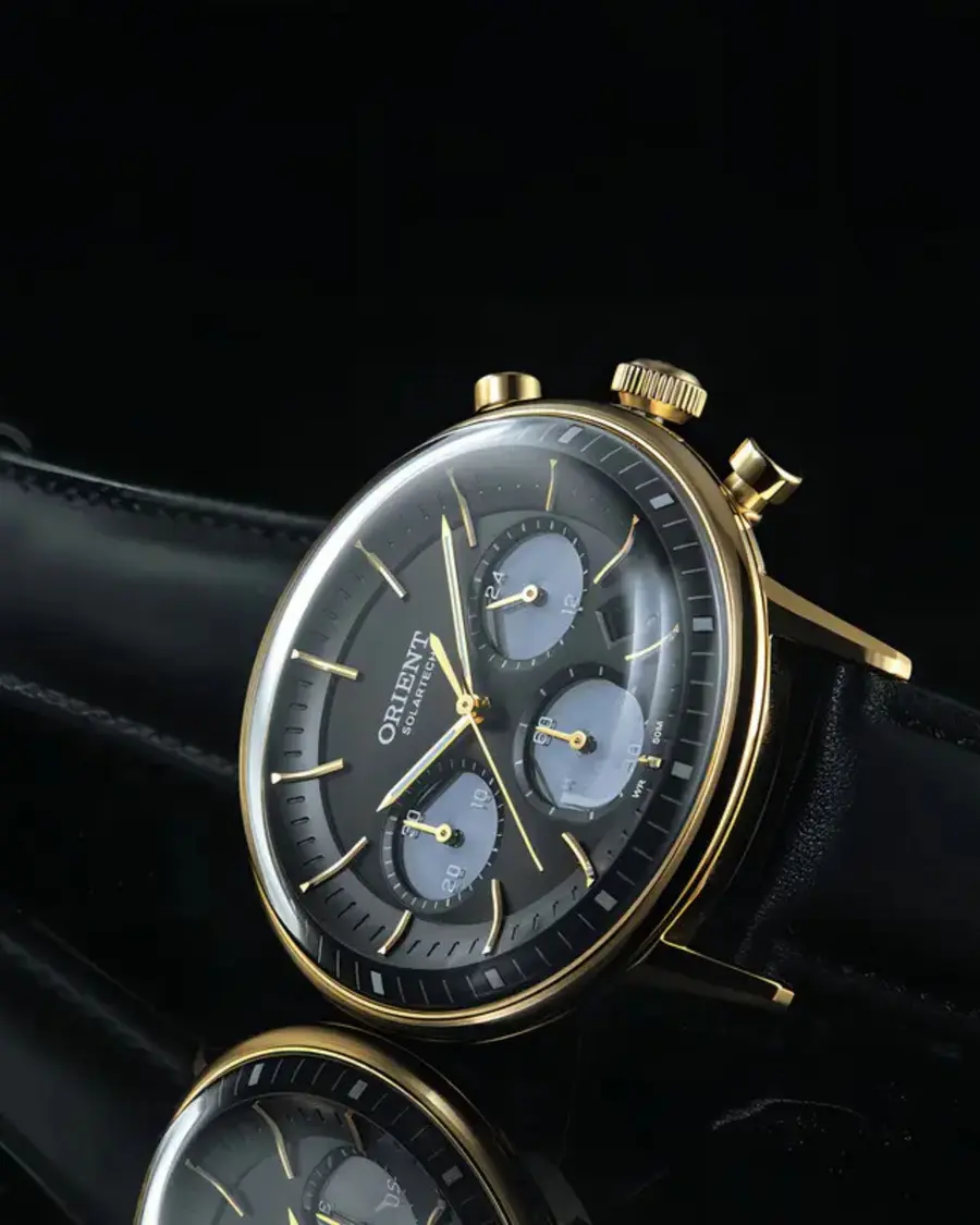Relógio Orient Neo Vintage Masculino Cronógrafo Dourado