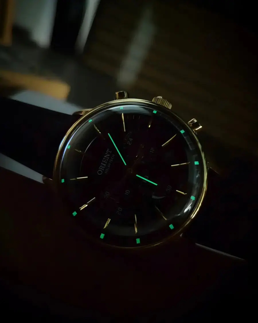 Relógio Orient Neo Vintage Masculino Cronógrafo Dourado