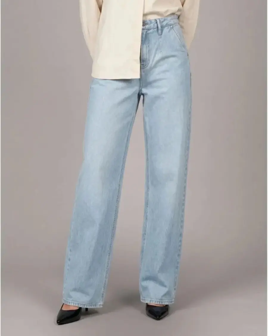 Calça Jeans Feminina Wide Leg Calvin Klein