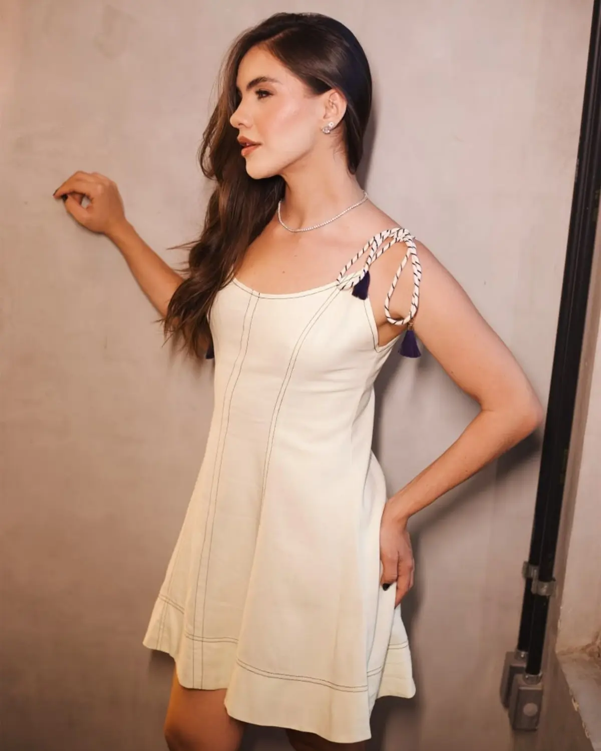 Vestido Linho Curto Pesponto Dress To