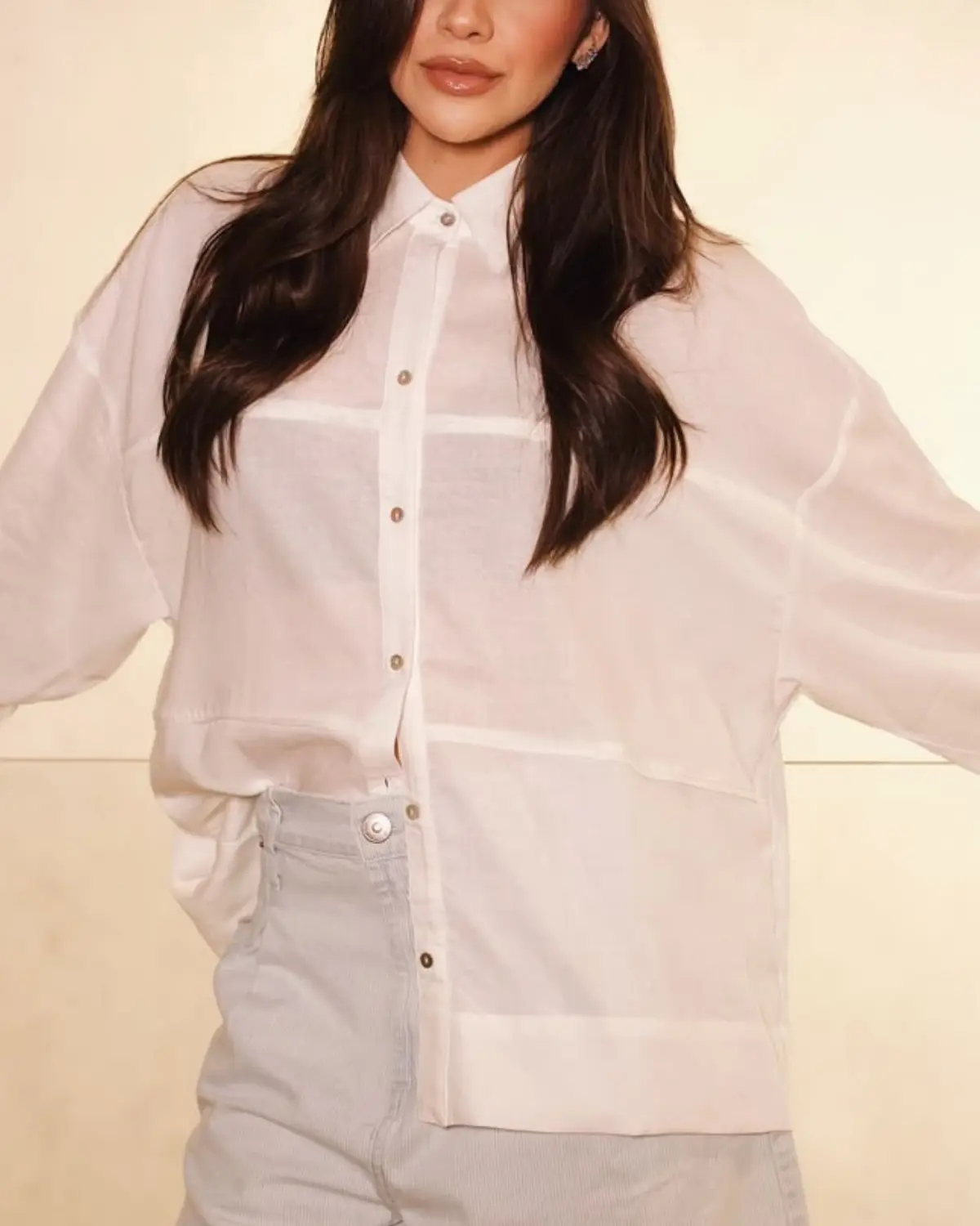 Camisa Linho Botões Frente Dress To