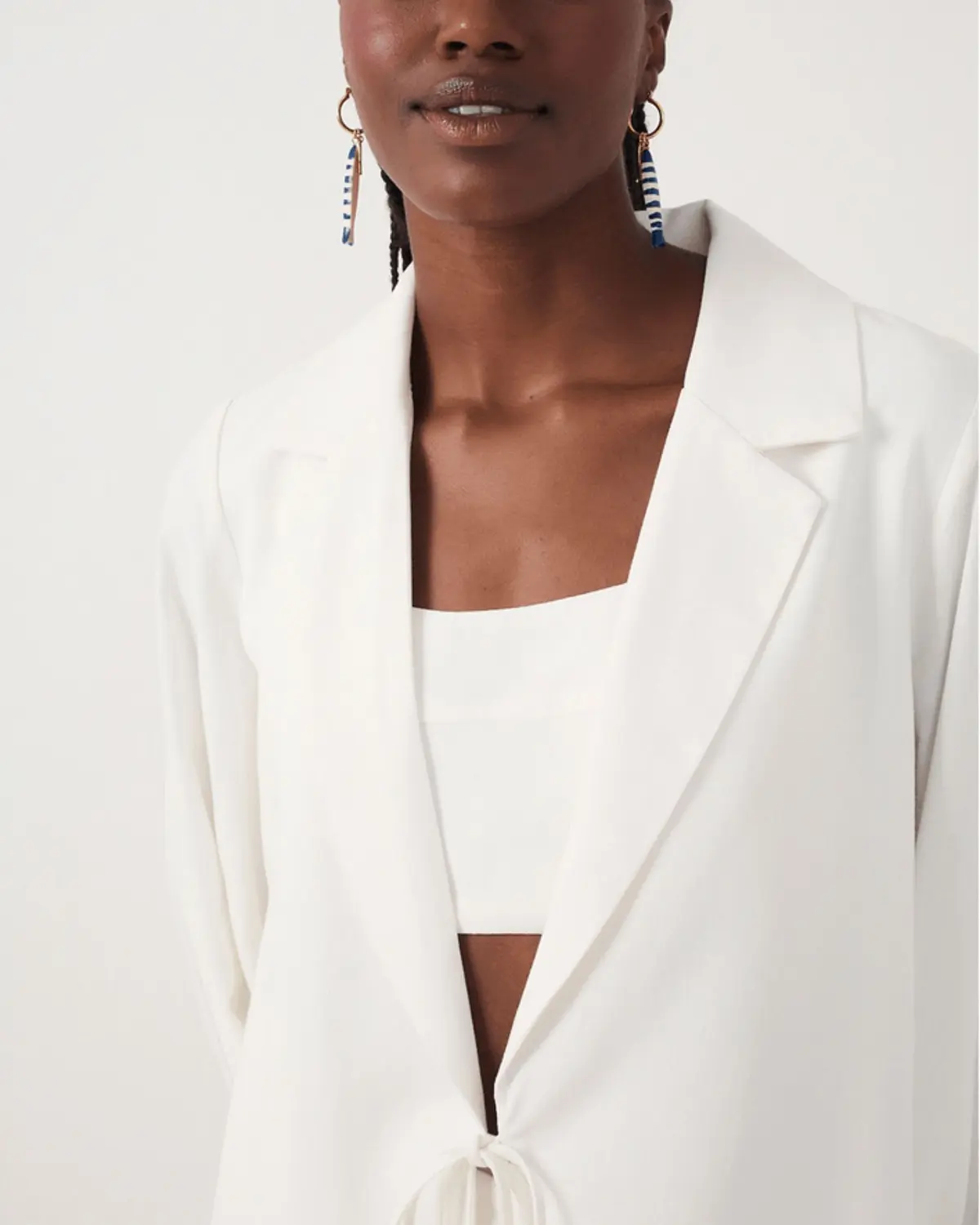 Blazer Linho Amarração Frente Dress To